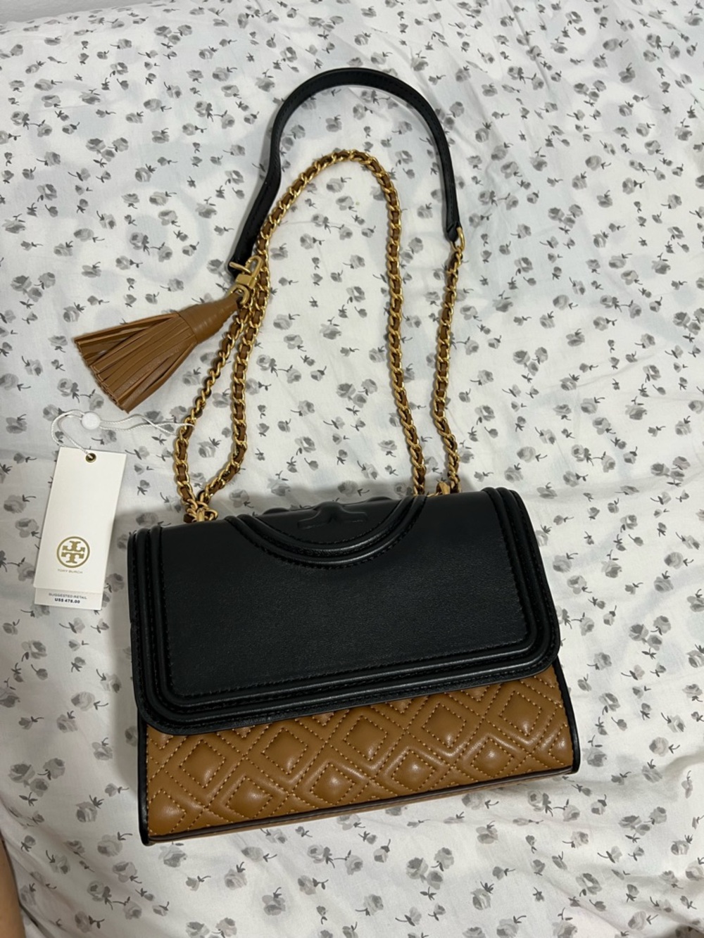 Tory Burch Fleming Color Block Small Convertible Shoulder Bag